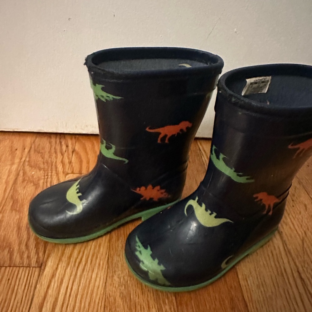 Carter's Navy and Green Dinosaur Rain Boots